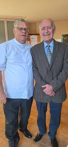 Keith with Fr Trevor 20240217-after Michael Morgan's funeral-